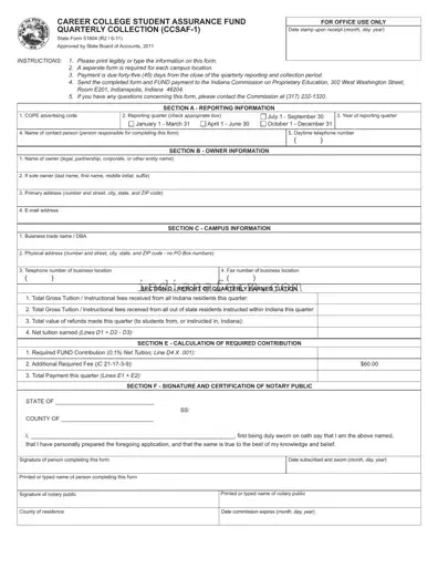 Indiana State 51804 Form in PDF