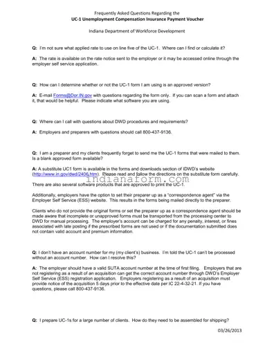Uc1 Indiana Form in PDF
