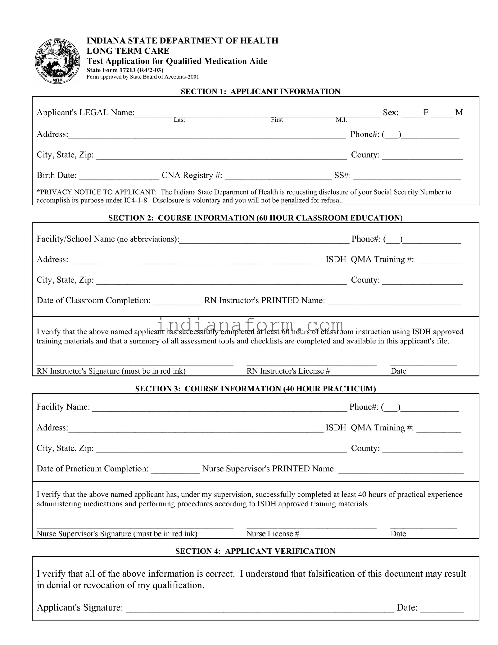 State 17213 Form in PDF