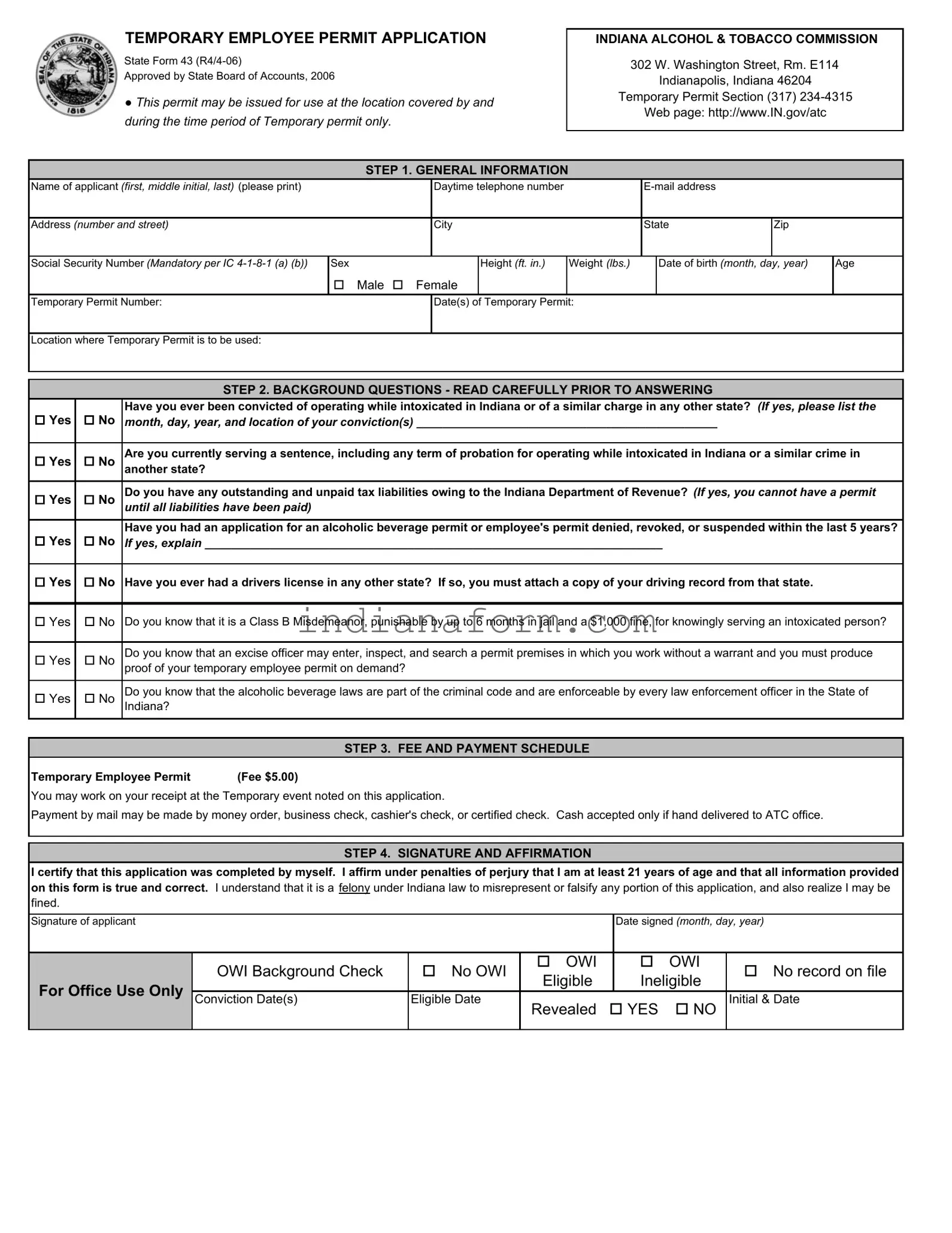 State 43 Form in PDF