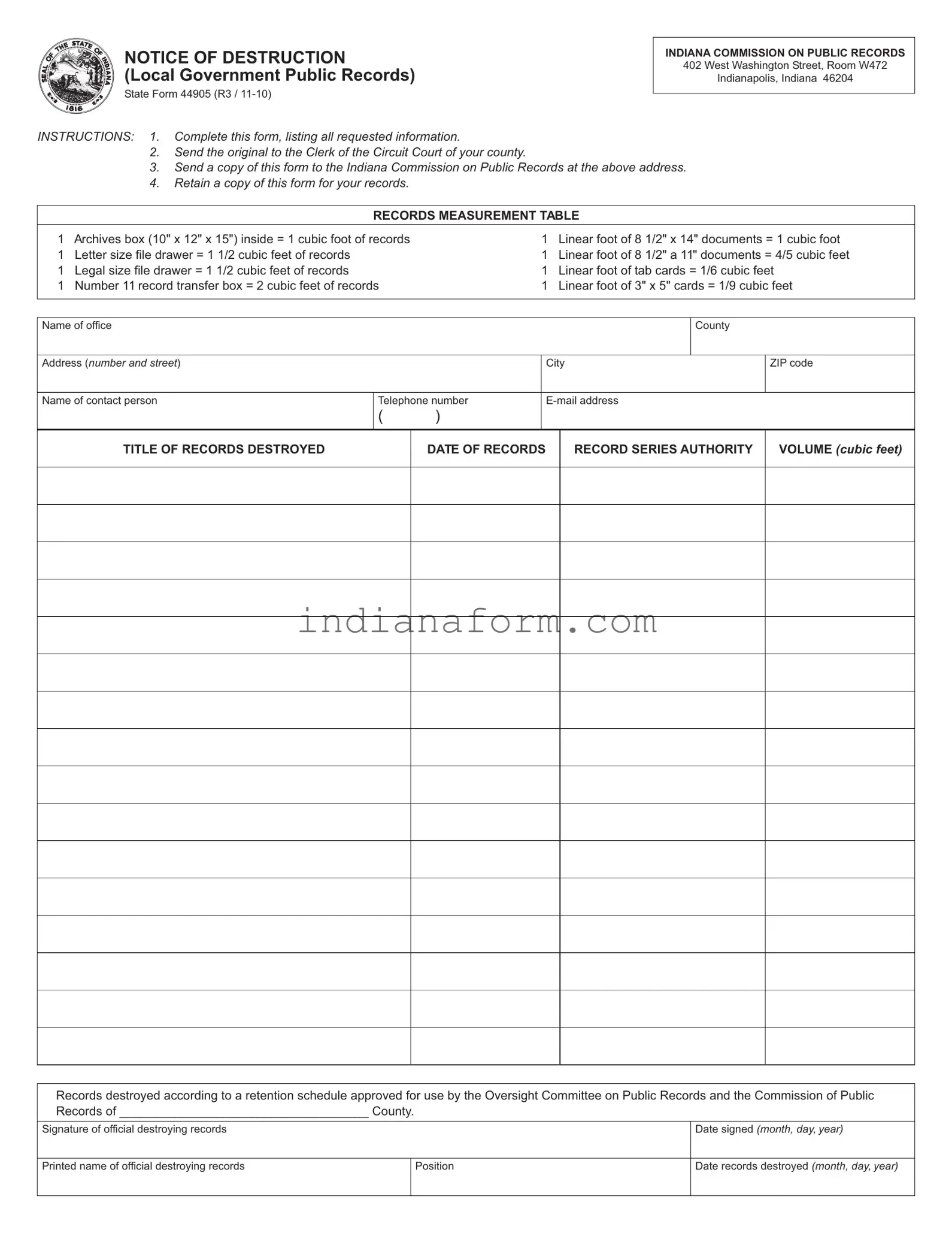 State 44905 Form in PDF
